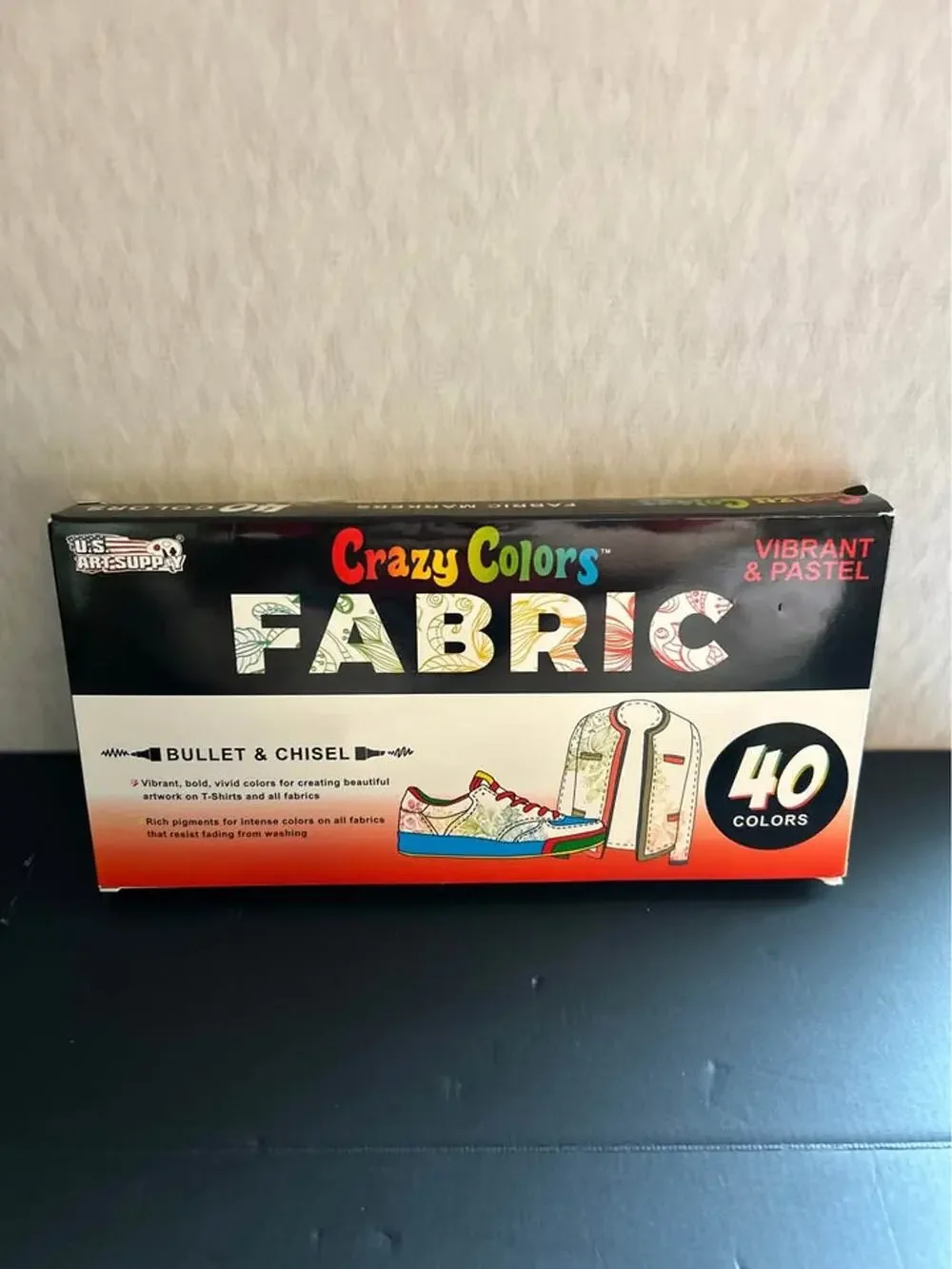 Title: U.S. Art Supply Crazy Colors Fabric Markers - 40 Dual Tip Colors Set